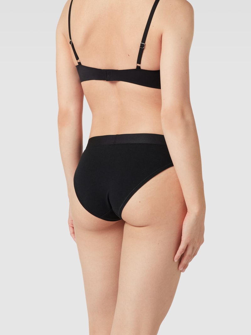 Slip mit elastischem Bund Modell 'Essentials' in schwarz