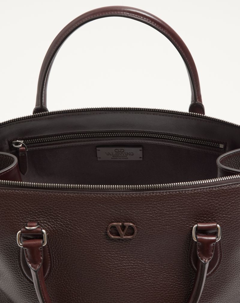Sac de voyage Valentino Garavani Antibes en cuir grainé
