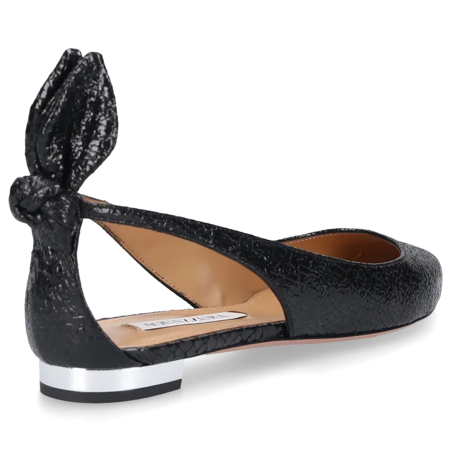 Aquazzura - Ballerinas BOW TIE Nappaleder - schwarz
