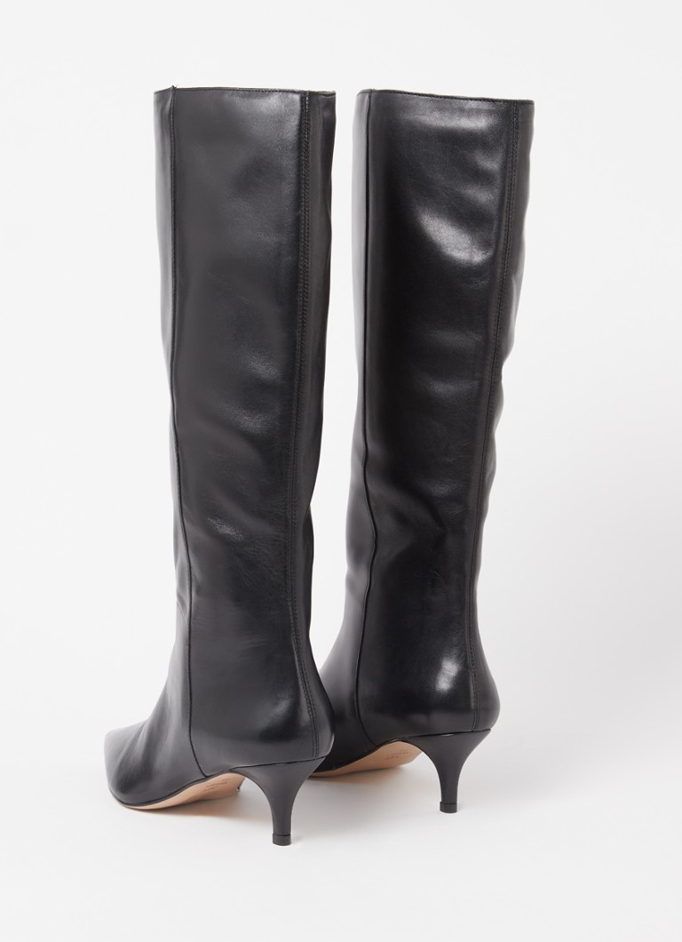 Dune London  Smooth laars van leer met doorgestikte details