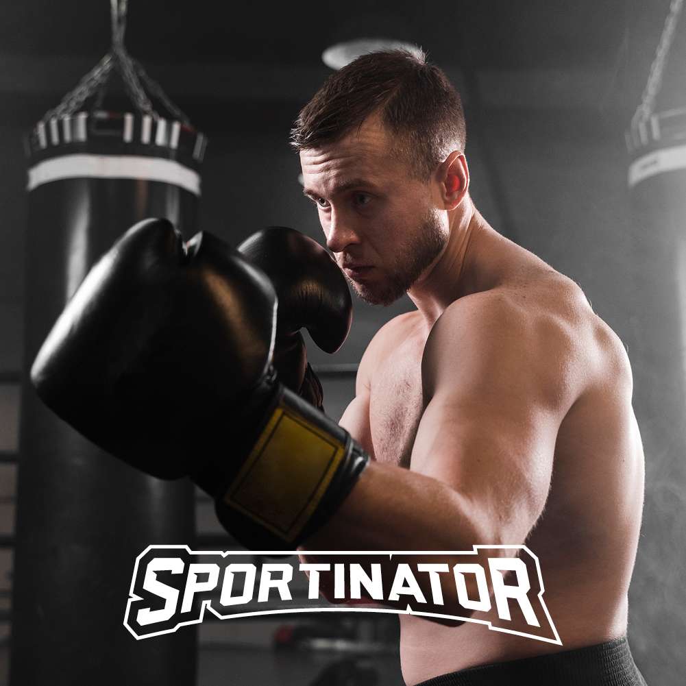 SPORTINATOR Punchingball Boxstand Standbox-Trainer inkl. Boxbirne & Boxhandschuhen schwarz