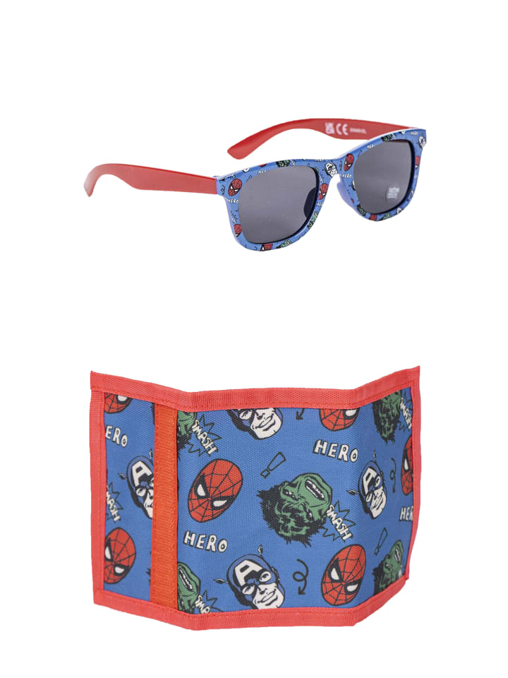 Avengers 2 tlg. Set: Sonnenbrille mit Portemonnaie in Blau günstig kaufen onesize