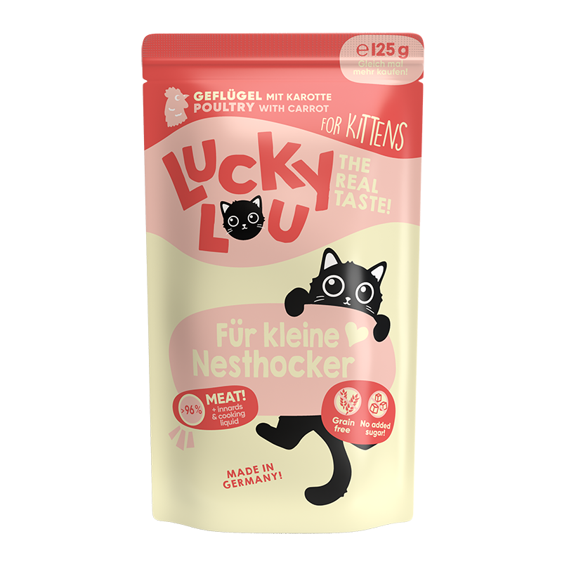 Lucky Lou Nassfutter Lucky Lou Kitten Geflügel 16x125g