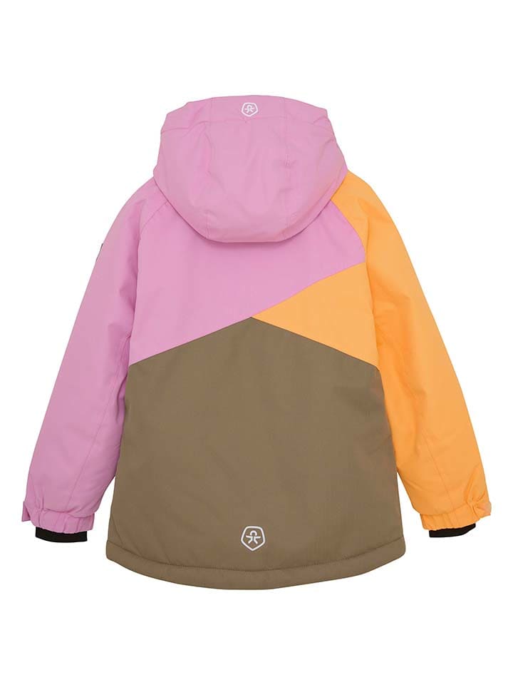 Color Kids Ski-/ Snowboardjacke in Rosa/ Orange/ Khaki günstig kaufen