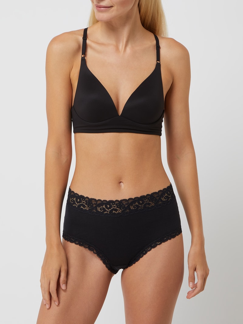 Slip mit Spitze Modell 'Moments' in schwarz