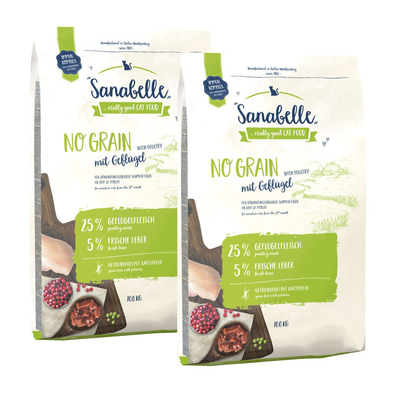 Sanabelle Trockenfutter Sanabelle No Grain Geflügel 2x10 kg