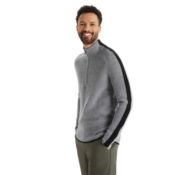 LODGE LS HALF ZIP SWEATER Herren - Wollpullover