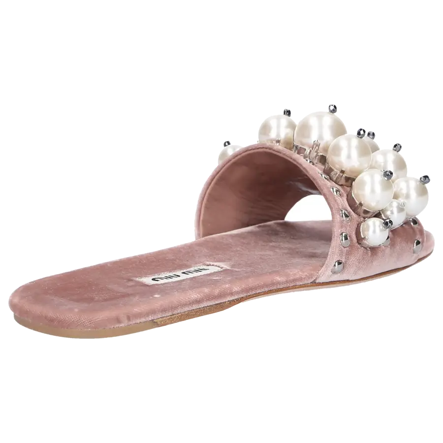 Miu Miu - Sandalen Samt - beige