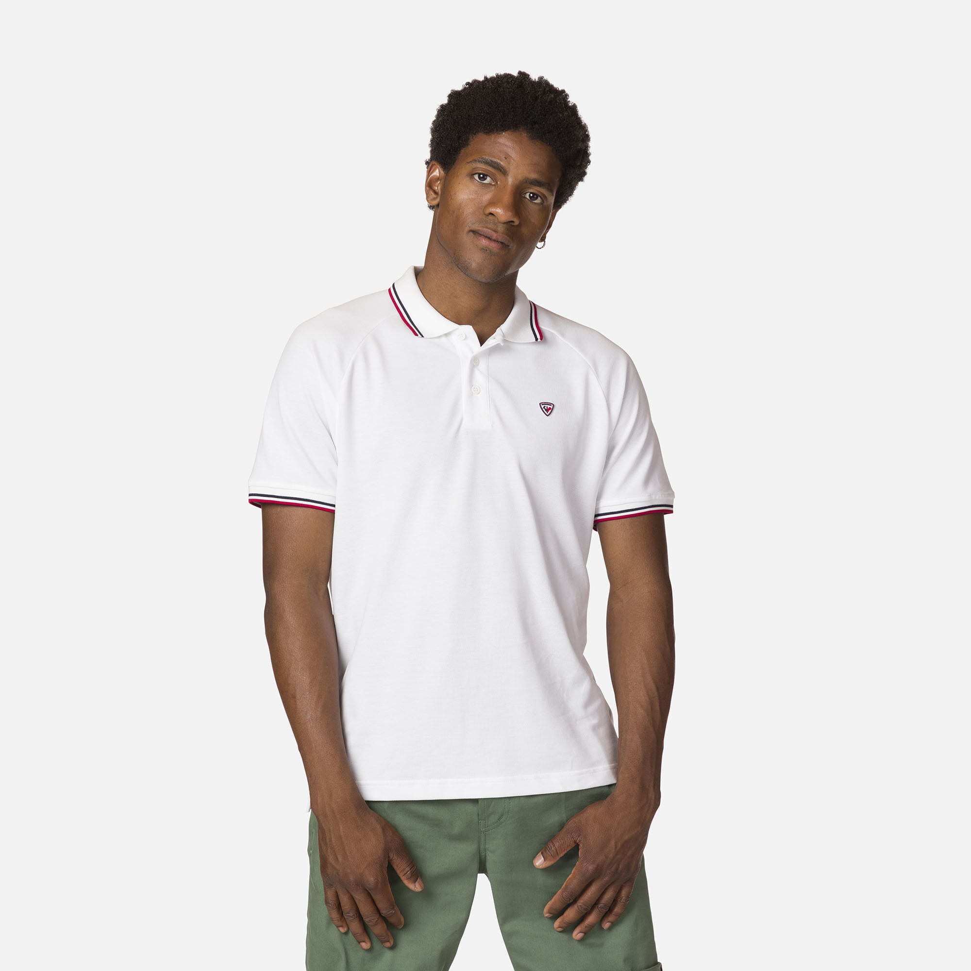 Polo logo à manches raglan homme