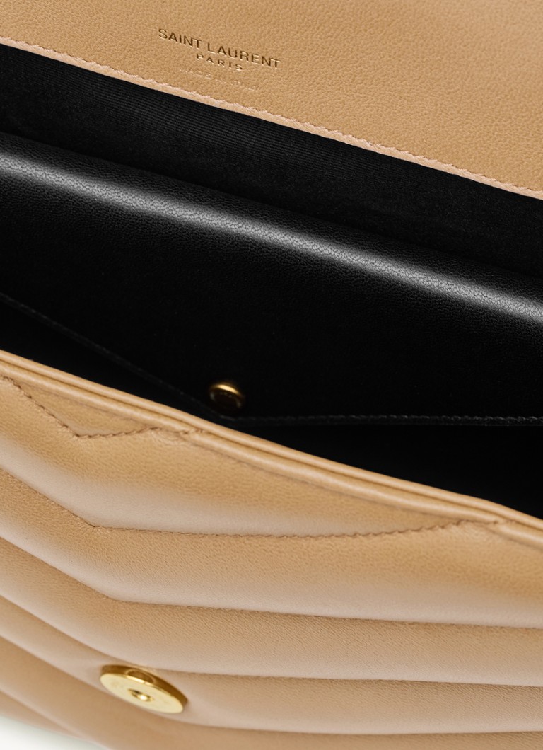 Geantă de umăr mare Saint Laurent Loulou din piele de miel