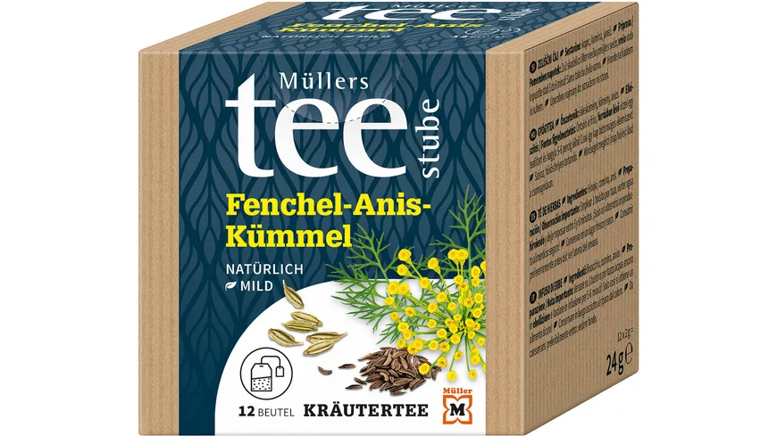 Müllers Teestube Kräutertee Beutel Fenchel-Anis-Kümmel 24 g