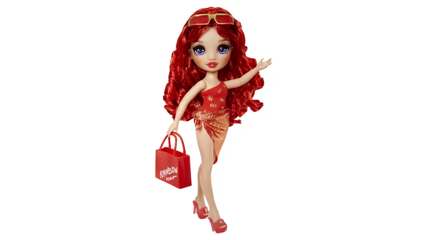 Rainbow High Swim & Style Fashion Doll- Ruby (Red)