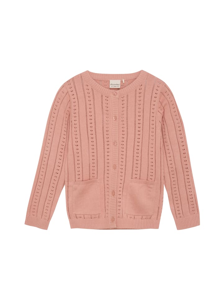 Minymo Strickjacke MIKnit Cardigan LS 123391KW lässiger Cardigan in Rot günstig kaufen 104