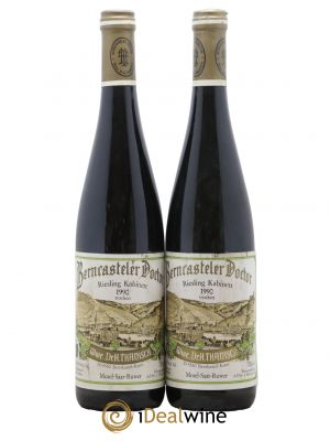 Allemagne Mosel-Saar Berkasteler Doctor Riesling Kabinett Trocken Dr Thanisch 1990 - Lot de 2 Bouteilles