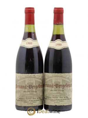 Pernand-Vergelesses Guyot 1980 - Lot de 2 Bouteilles