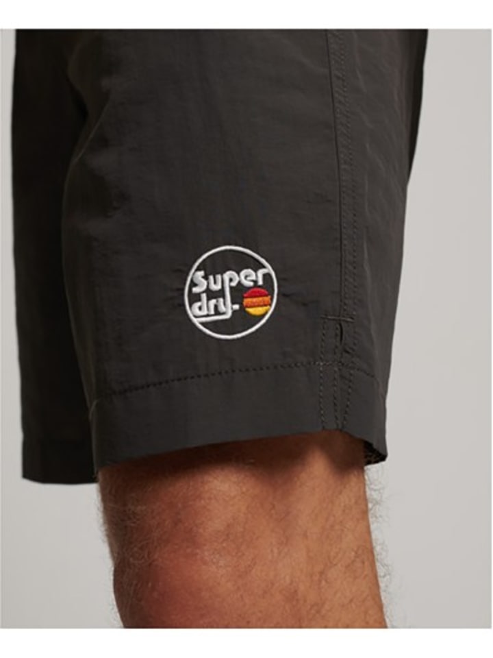 Superdry Badeshorts in Schwarz günstig kaufen