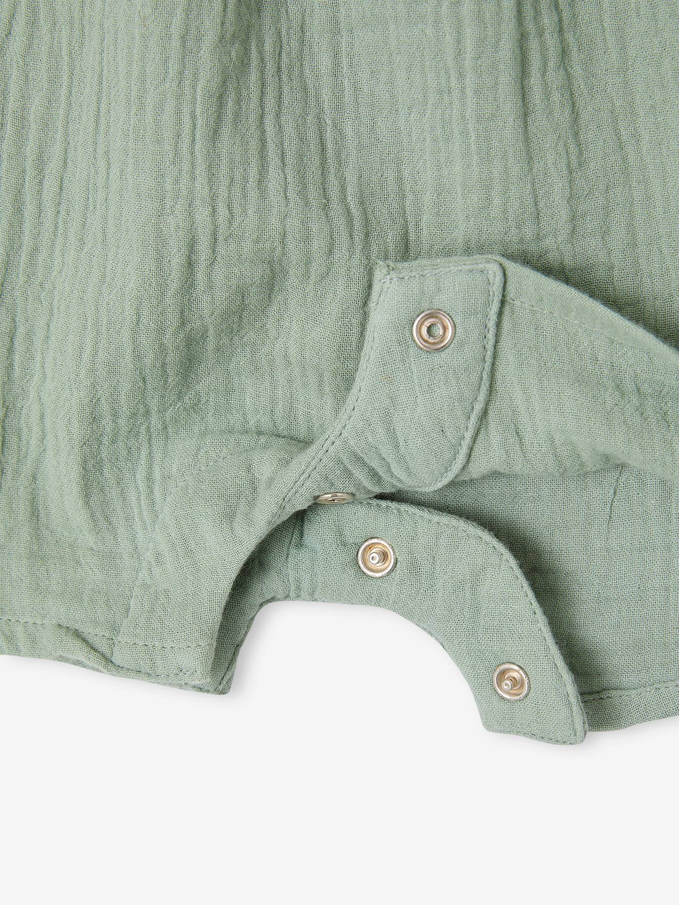 Vertbaudet Mädchen Baby Sommer-Overall - salbeigrün
