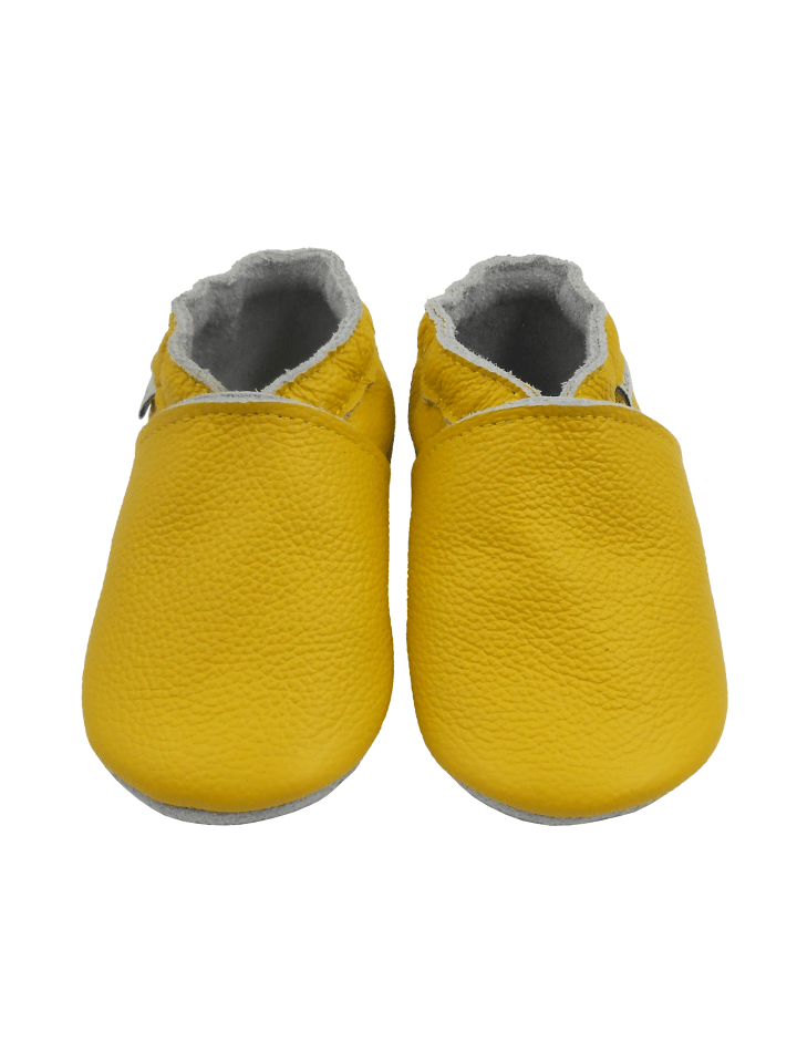 Yalion Leder-Krabbelschuhe in Gelb günstig kaufen