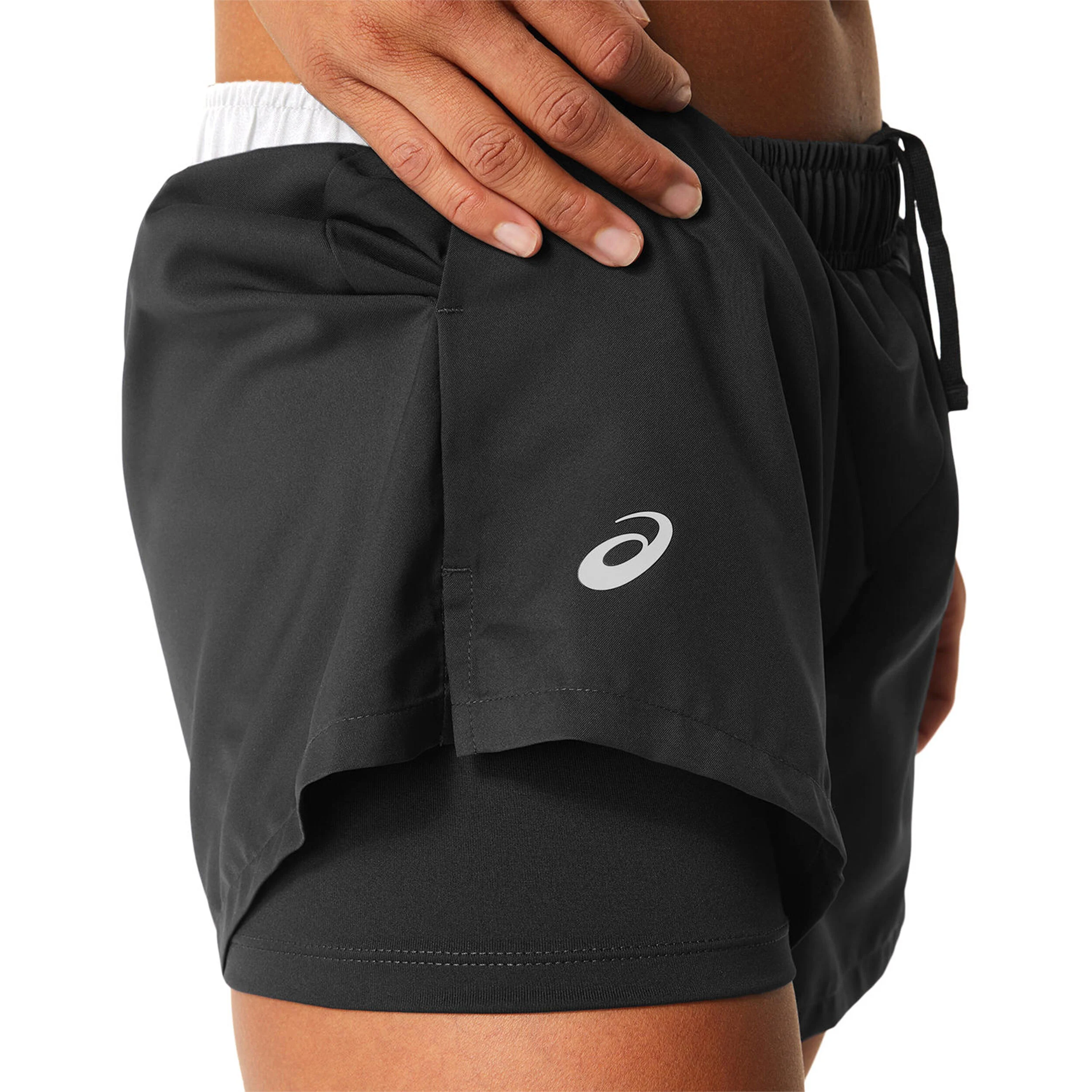 Court Shorts Damen - Schwarz, Weiß
