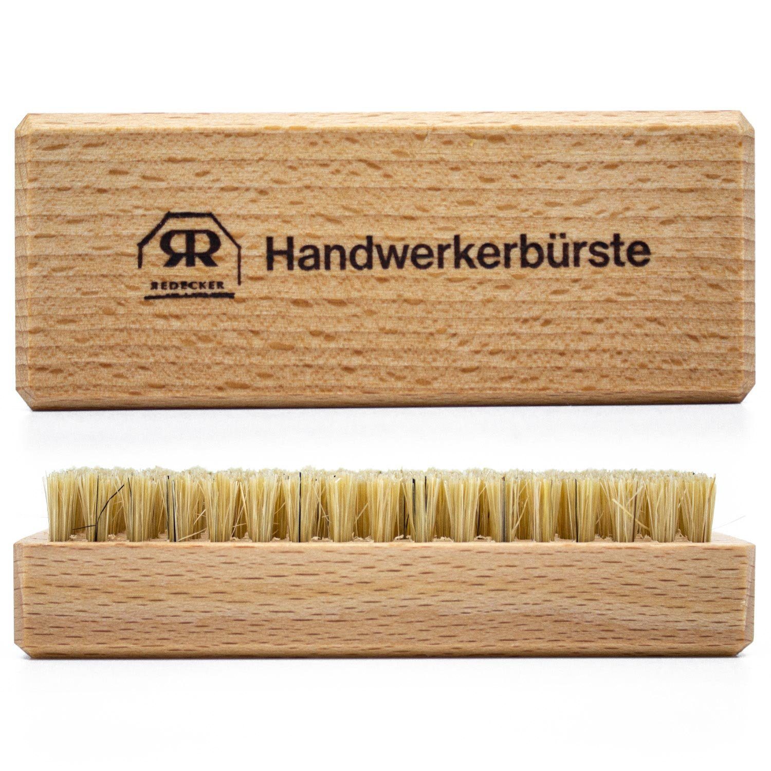 Landshop24 Nagelbürste Handwerkerbürste Waschbürste Handwaschbürste Wildschweinbürste, 1-tlg., Redecker, geöltes Buchenholz helle Wildschweinborste
