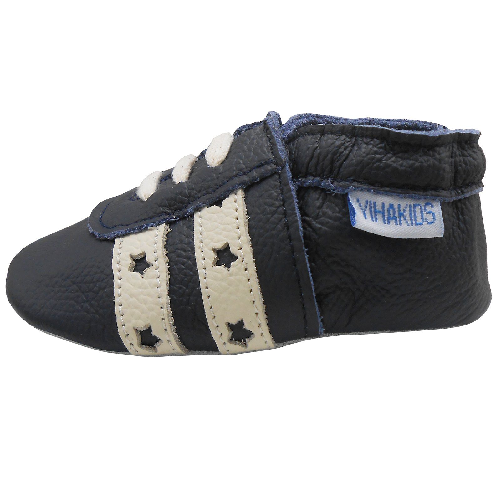 Yalion Weiche Leder Krabbelschuhe Baby Lauflernschuhe Lederpuschen Lauflernschuh