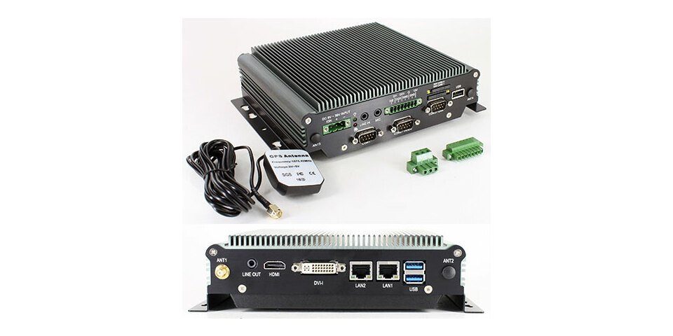 MiniPC.de FleetPC-4-D Car-PC (Intel Celeron N3060 2x2.48Ghz, Autostart-Controlle Mini-PC
