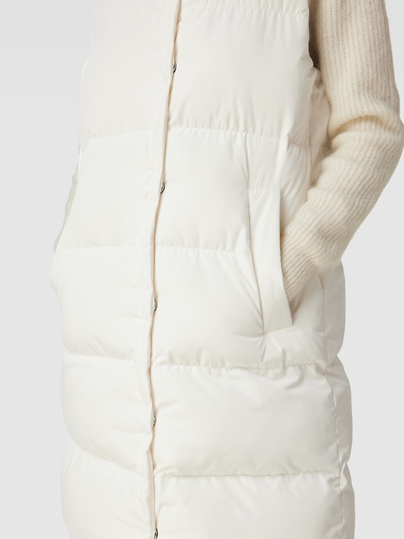 Steppweste mit Stehkragen in offwhite