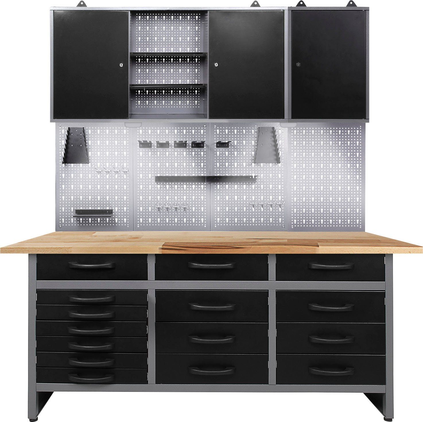 ONDIS24 Werkstatt-Set, 160 cm, mit LED