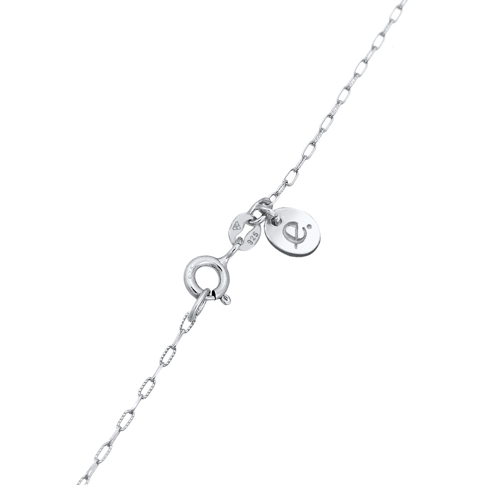 Elli PREMIUM Elli PREMIUM Collier Femmess Pendentif plaque structurée avec perle d'eau douce e collier