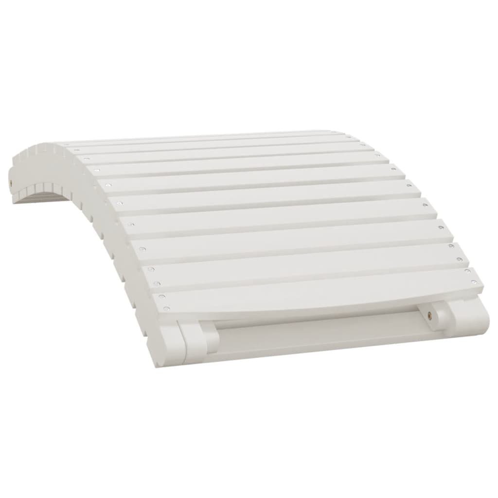 vidaXL Wellnessliege Sonnenliege Weiß 184x55x64 cm Massivholz Akazie