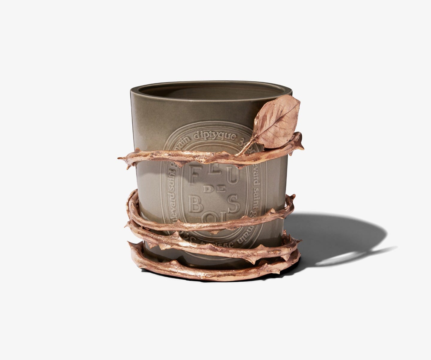 Ornement bois de rose bronze - Pour bougie très grand modèle