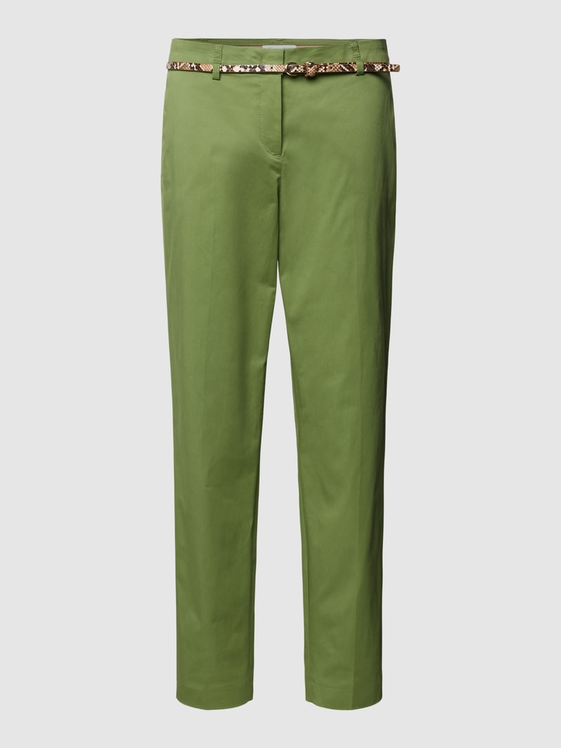 Stoffhose mit Gürtel in schilf