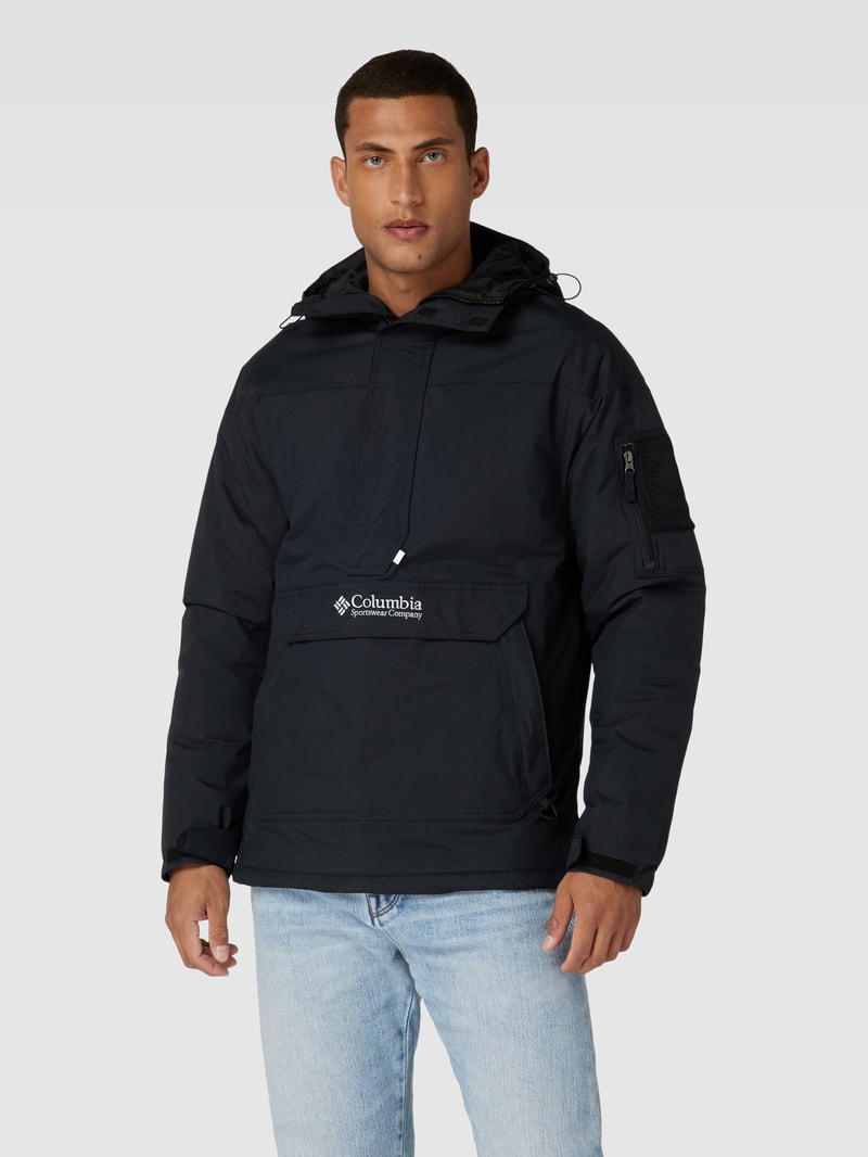 Windbreaker mit Label-Detail Modell 'Challenger' in schwarz