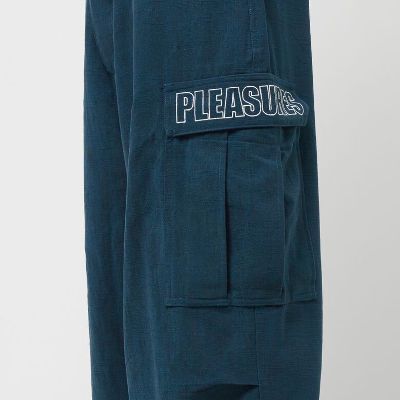 Pleasures Visitor Wide Fit Cargo Pants navy