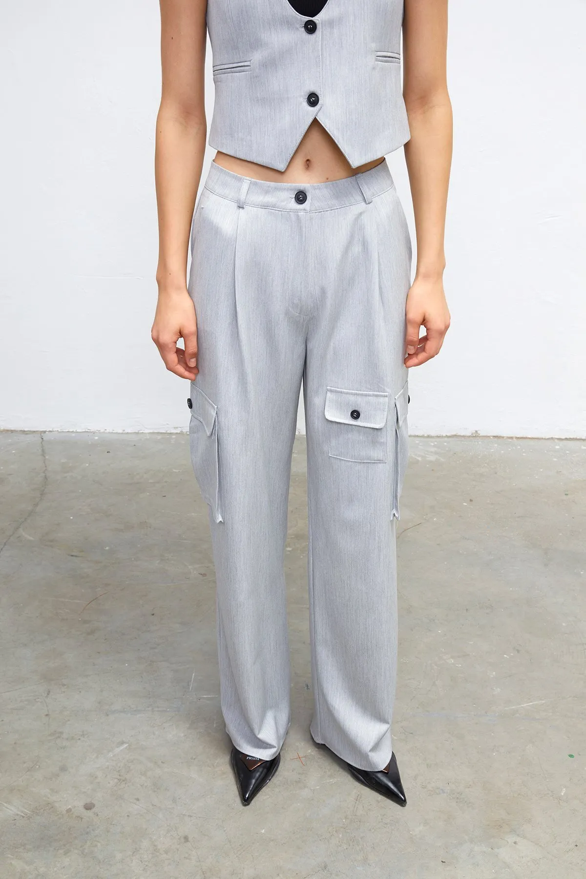 VATKALI  Cargohose mit hohem Bund – Premium-Kollektion