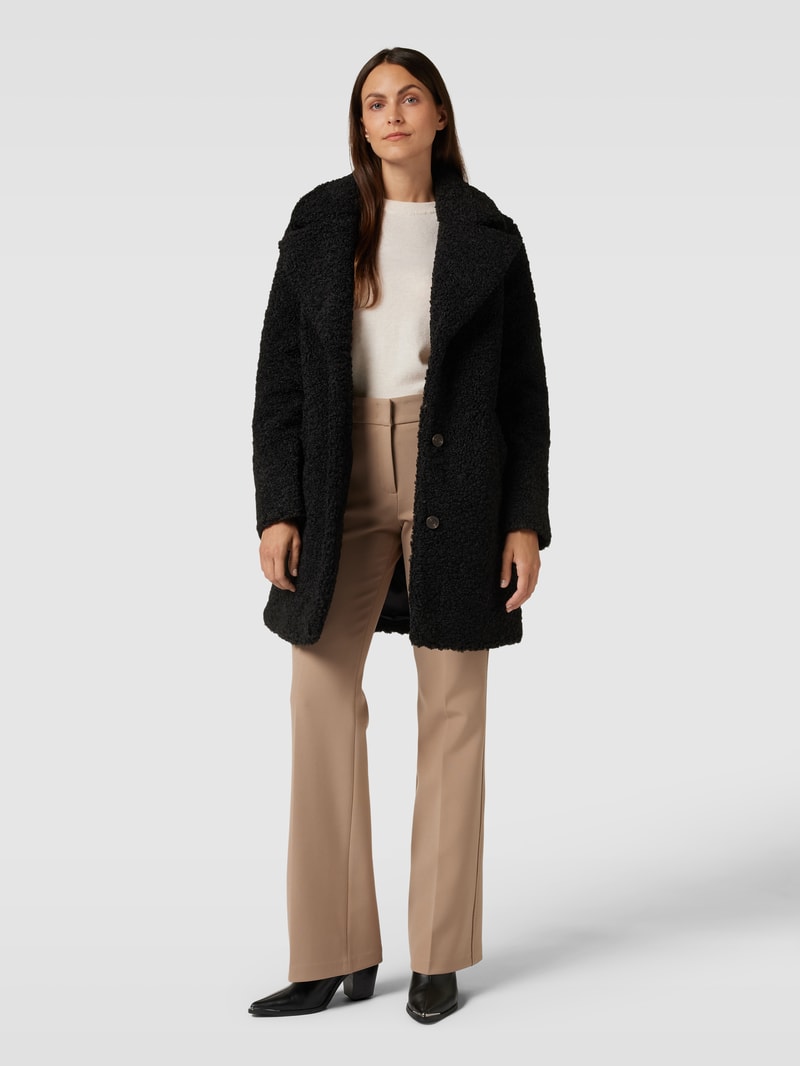 Mantel aus Teddyfell Modell 'KYLIE' in schwarz