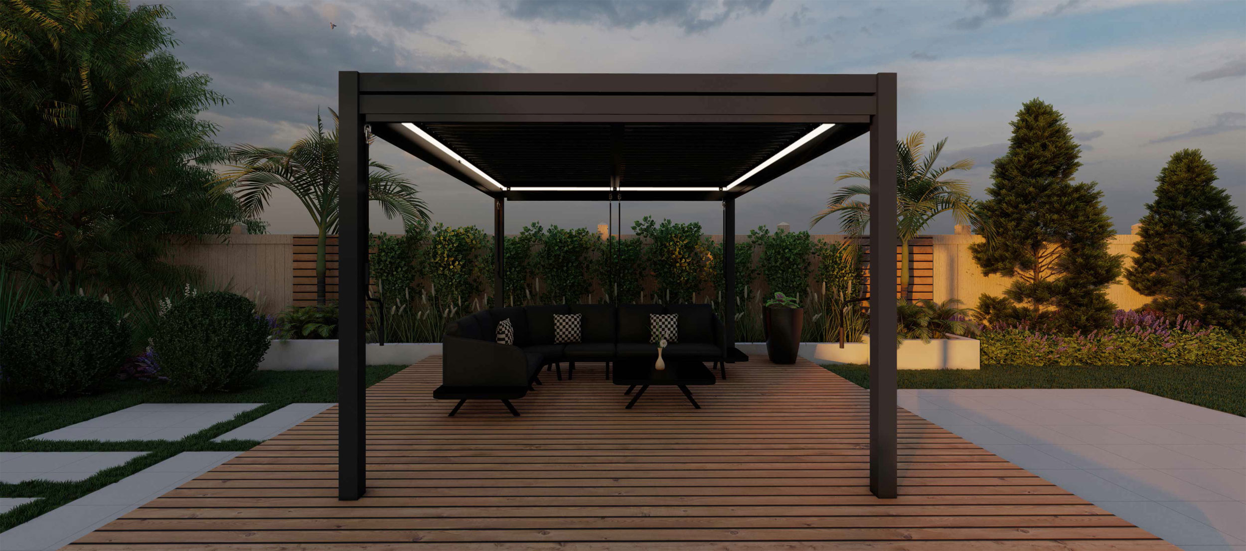 OUTDOORLED-Beleuchtung Gartenpavillon