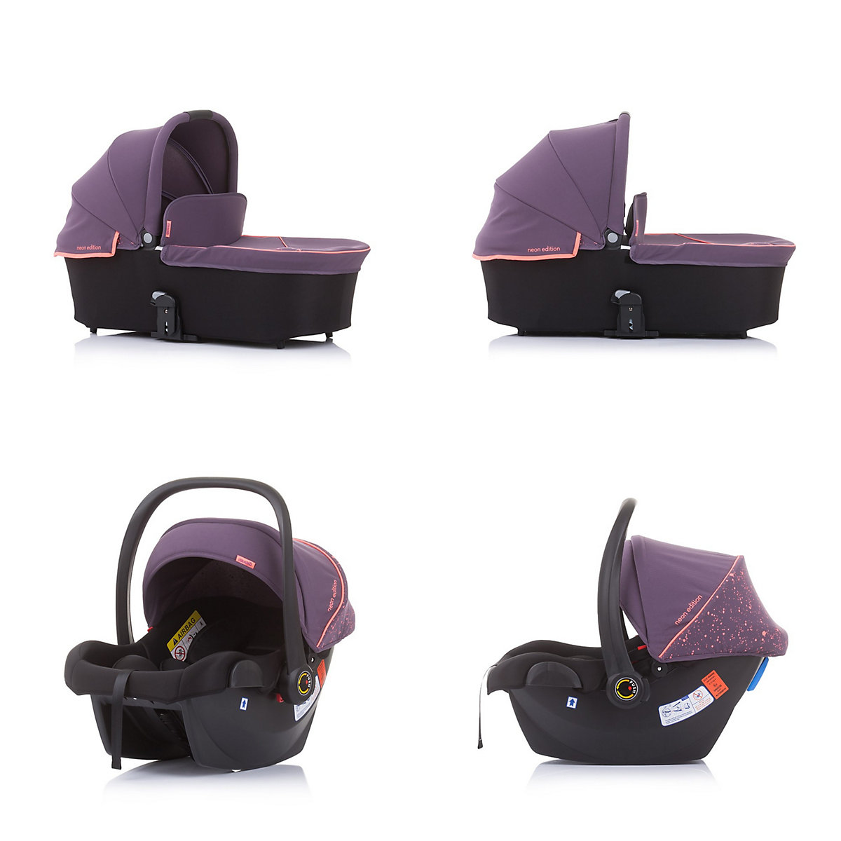 Kinderwagen Elite 3 in 1, Autositz, Babywanne Kombikinderwagen