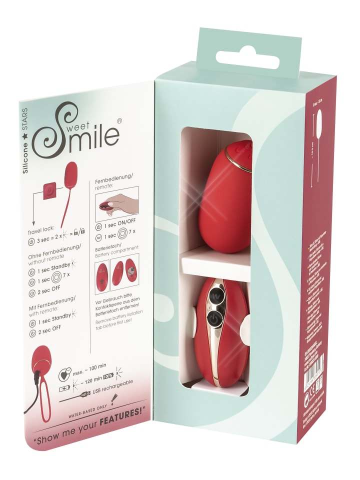 Sweet Smile Vibro-Ei RC Love Ball in rot günstig kaufen 15,5 cm