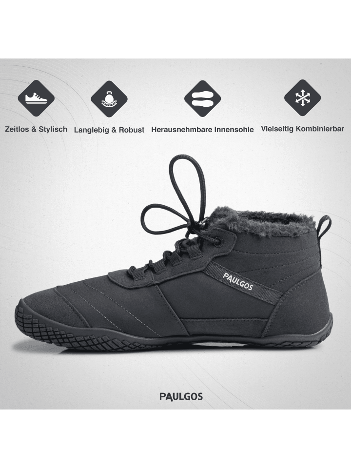 PAULGOS Winterbarfußschuhe, unisex, Größe 37-47 in 3 Farben in Grau günstig kaufen