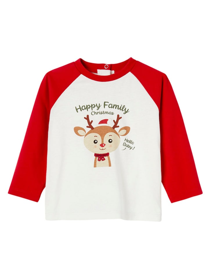 vertbaudet 2tlg. Outfit in Rot/ Creme günstig kaufen