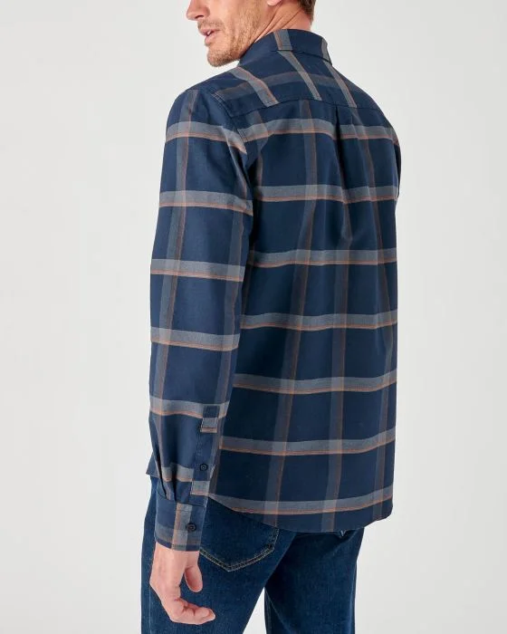 Chemise carreaux Oxford pur coton manches longues