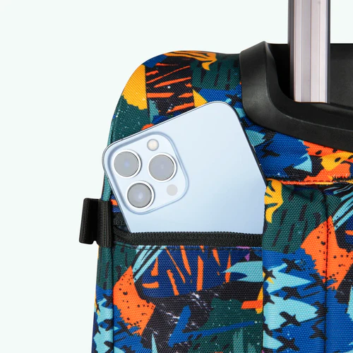 Small 2-wheel soft-sided suitcase, Boulogne blue