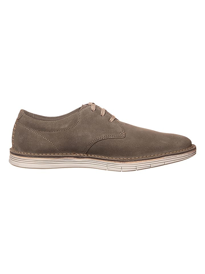 Clarks Leder-Schnürschuhe ''Forge Vibe'' in Khaki günstig kaufen 42