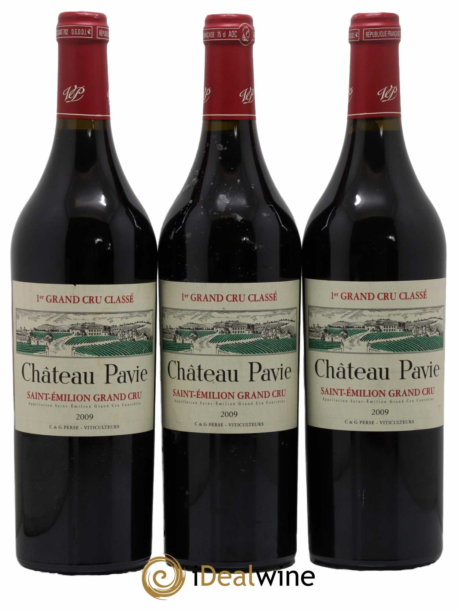 Château Pavie 1er Grand Cru Classé A  2009 - Lot de 3 Bouteilles