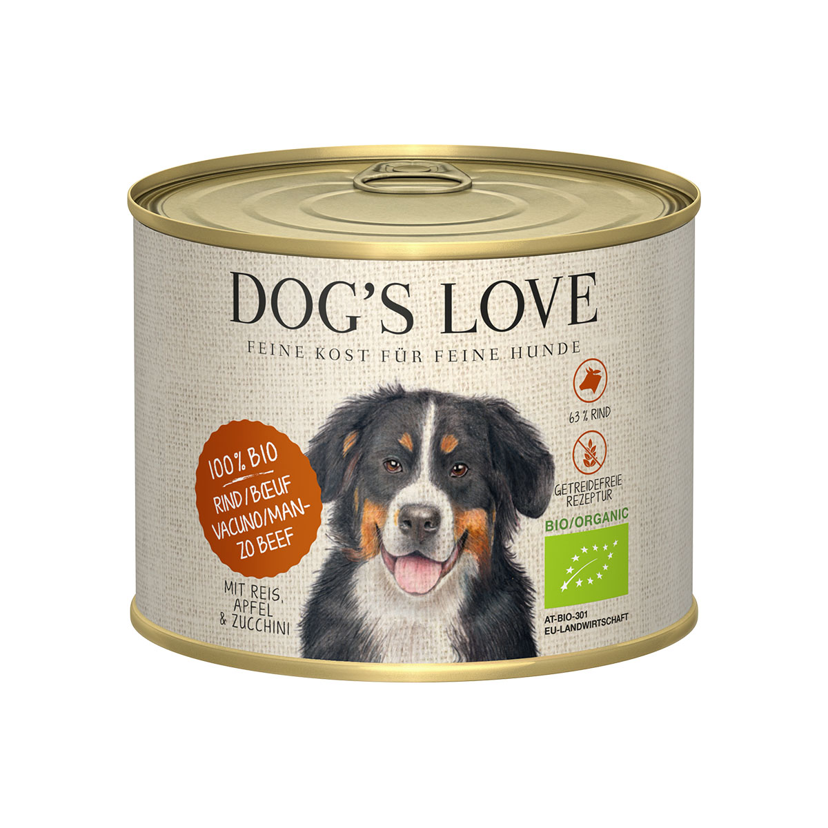 Dog's Love Bio Rind mit Reis, Apfel und Zucchini bei ZooRoyal