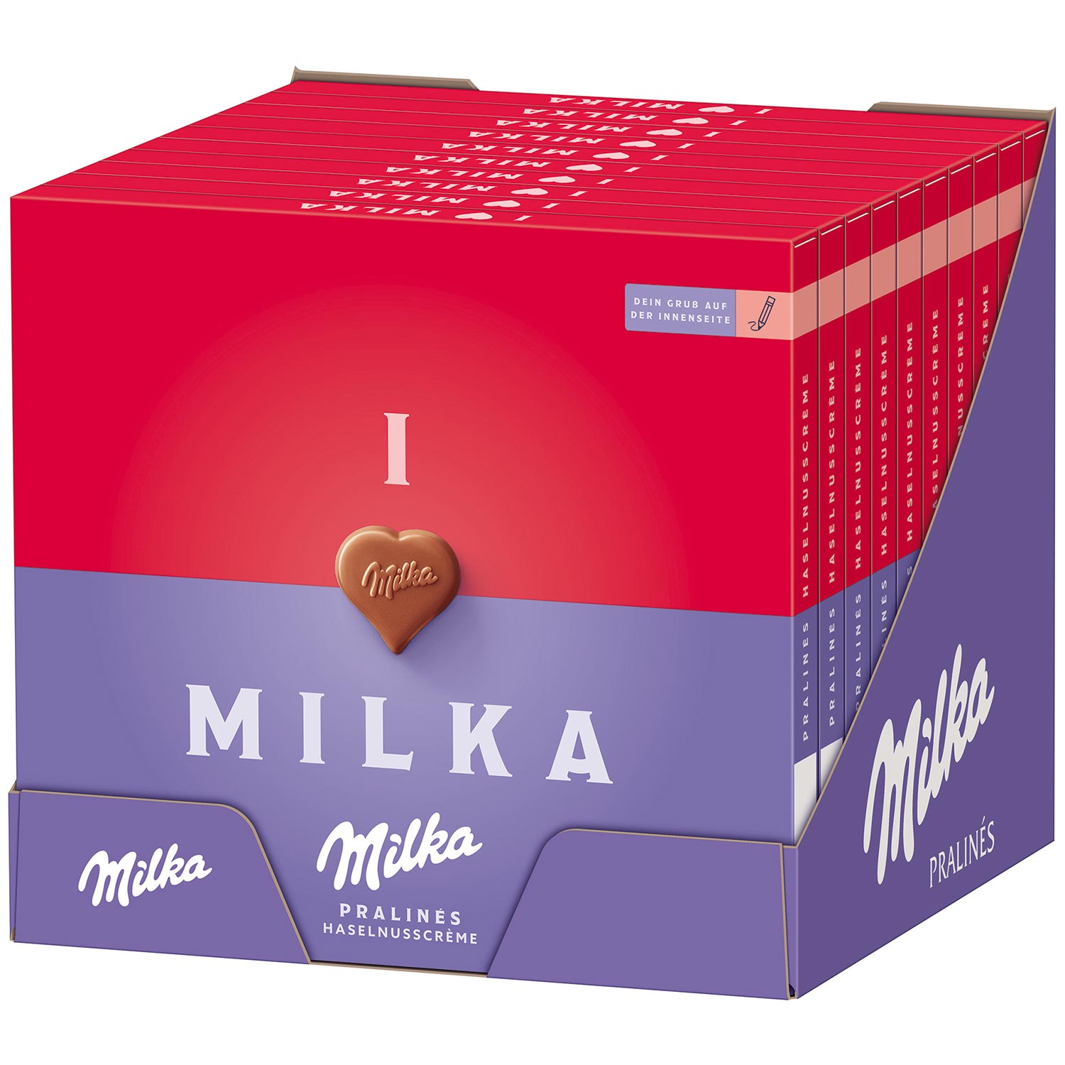 Milka 'I Love Milka' Pralinés Haselnusscrème 110g