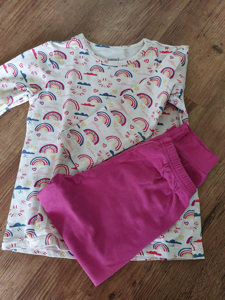 lamino Pyjama in Creme/ Fuchsia günstig kaufen 104