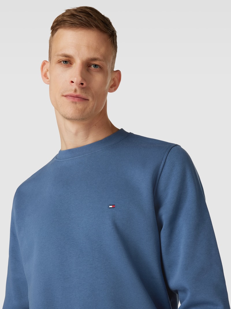 Sweatshirt mit Label-Stitching c in jeans