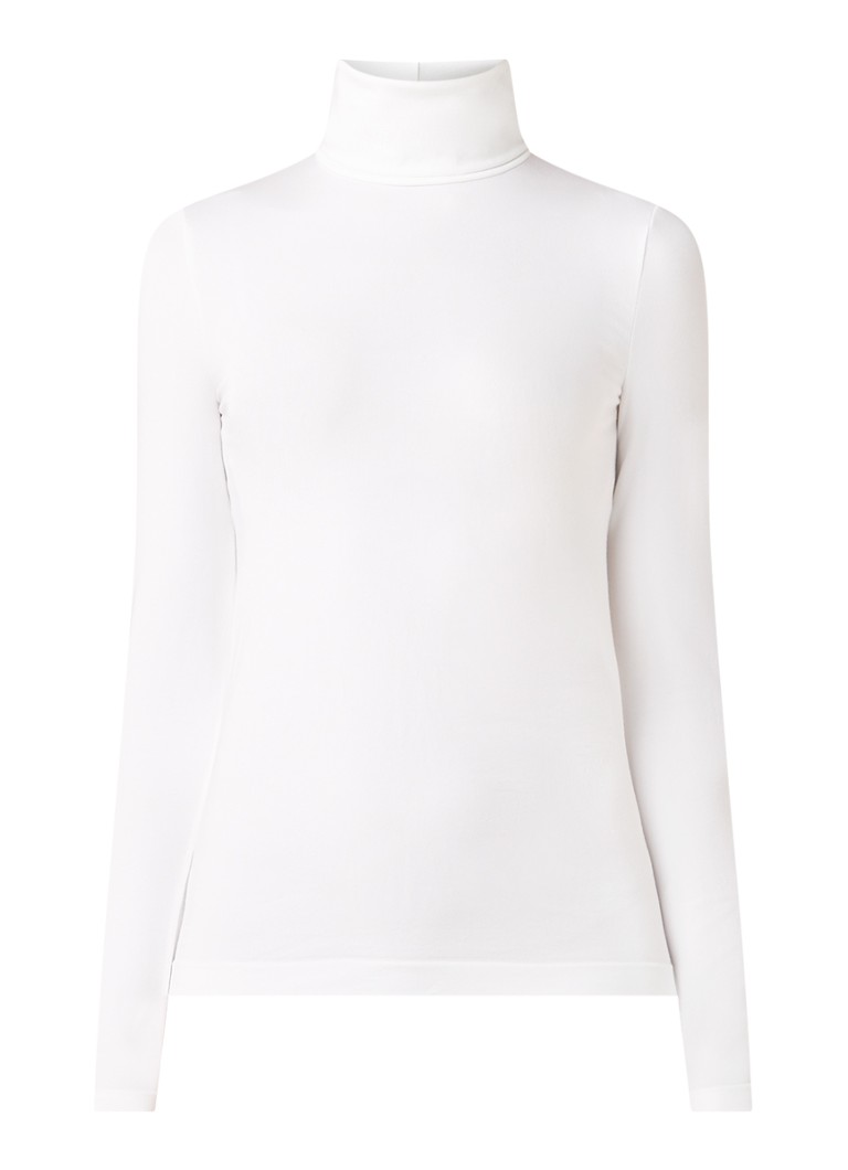 Tricou Wolford Aurora cu guler înalt și mânecă lungă